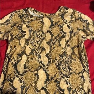 snake pattern crop top